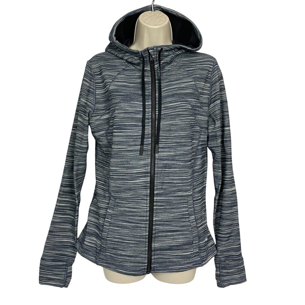 Lululemon Define‎ Jacket Womens 12 Gray Nulu Space Dye Hoodie Full Zip Fitted